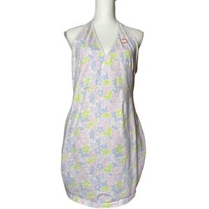 PUMA Pastel  Spring‎ Floral Preppy Halter Girly Mini Dress XL Vacation Sporty